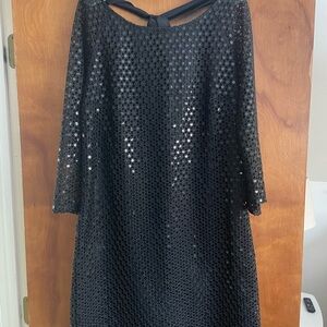 Lily Pulitzer black sequined dress. Size 12